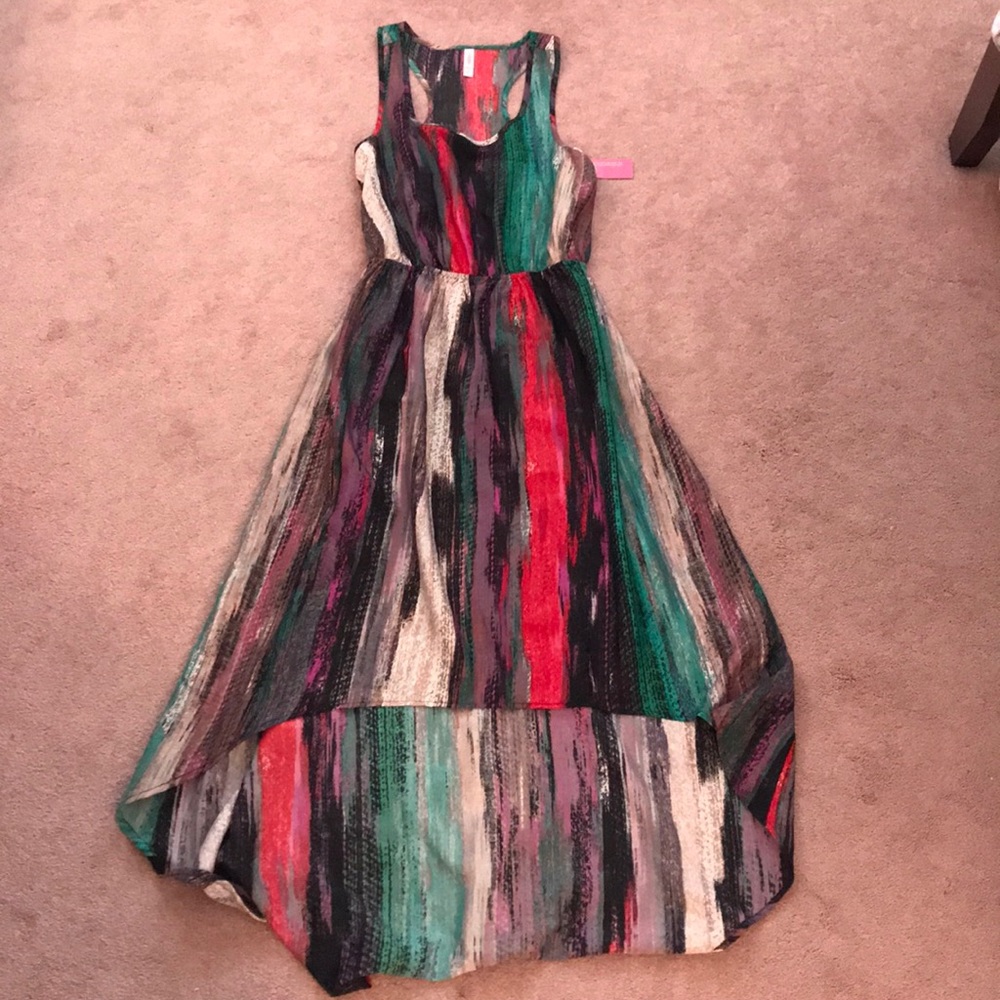 Colorful high low dress